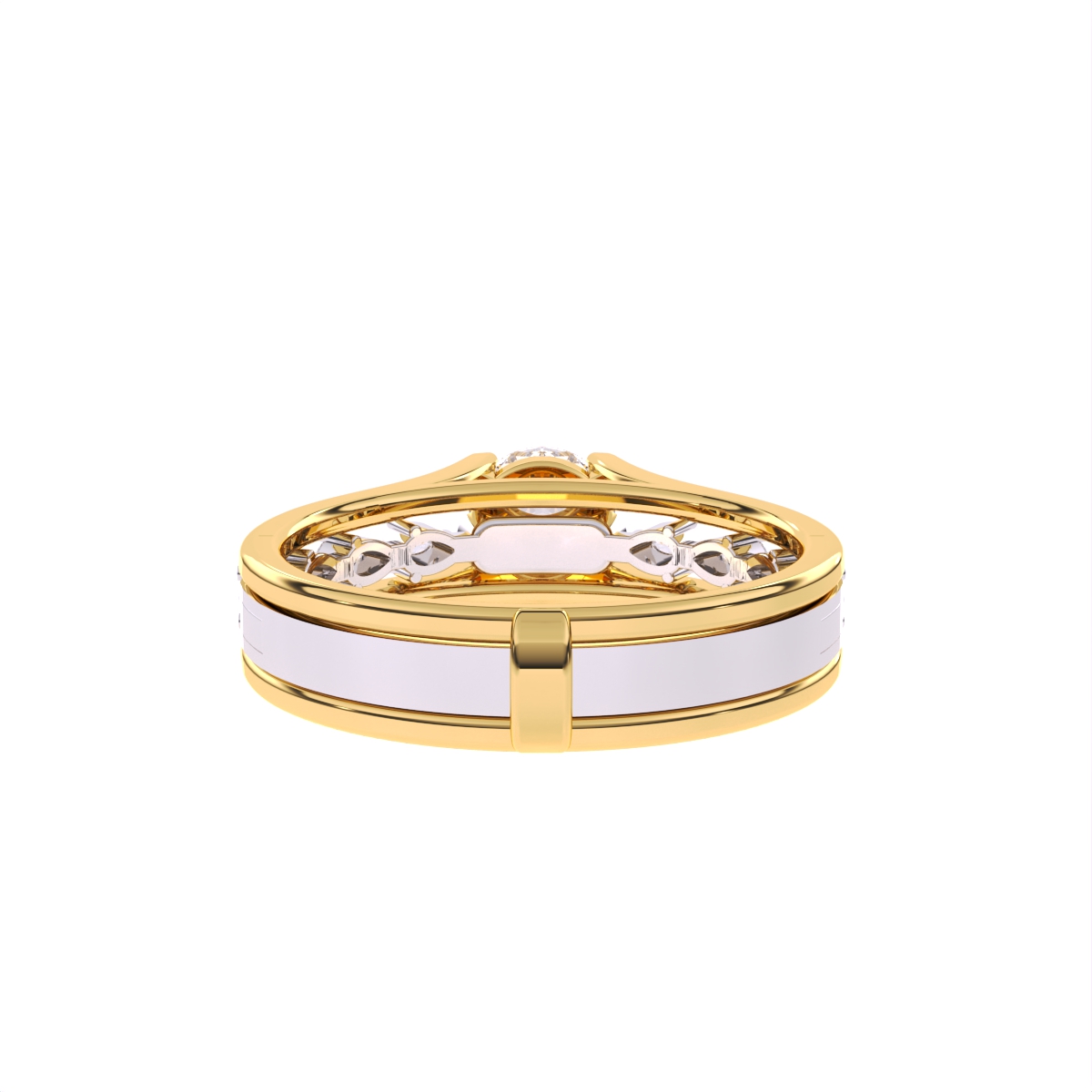 Designer Solitaire With Accent Diamond Ring